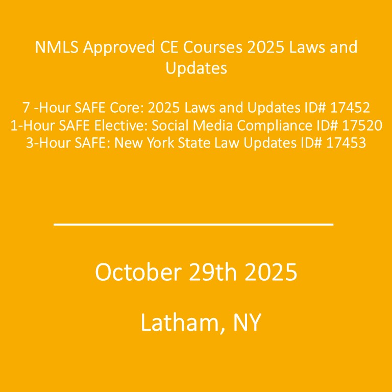 NMLS CE Approved 2025 Laws and Updates- October 29, 2025